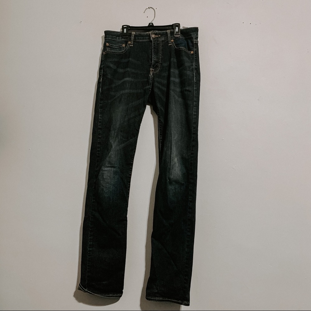 American Eagle Slim Straight Dark Flex Jeans 32x36